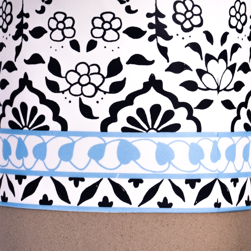 hot sales full around decal printing ceramic candle holder hot sales full around decal printing ceramic candle holder