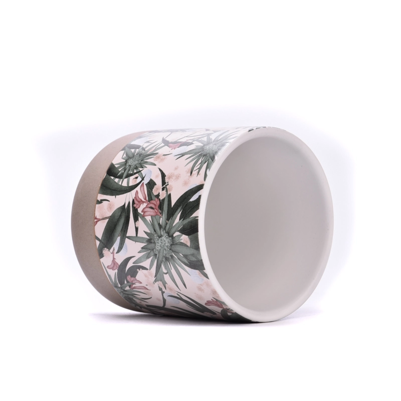 Engros Porcelæn Candle Jar Luksus Keramisk stearinlys fartøj Home Decoration