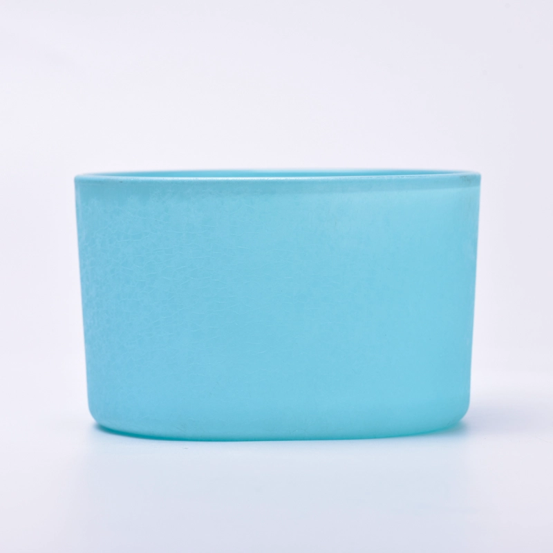 Large capacity glass candle jar matte glass candle container wholesale