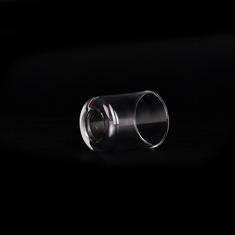 6oz clear glass candle vessel round bottom glass jar wholesale