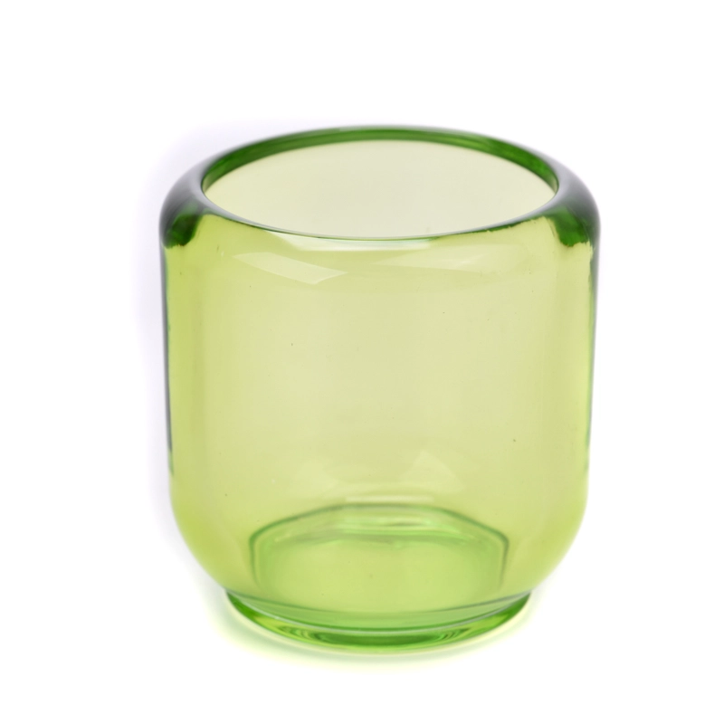 home decor transparent green glass candle container home decor transparent green glass candle container