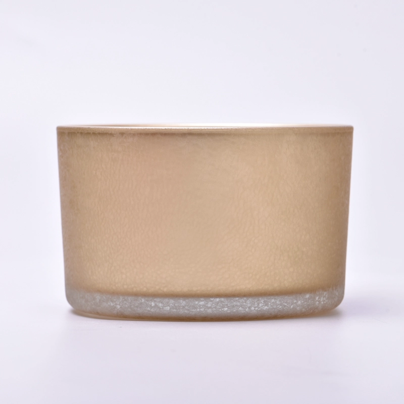 Large glass candle jar with two wicks