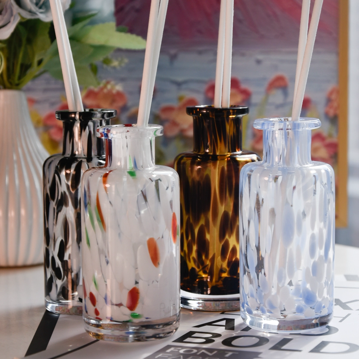 150ml custom color reed diffuser glass bottle