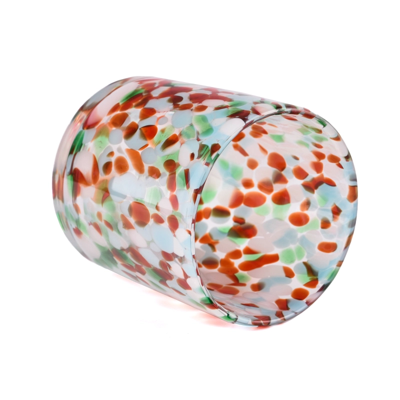 200ml colored hand blown candle jars unique glass candle holder