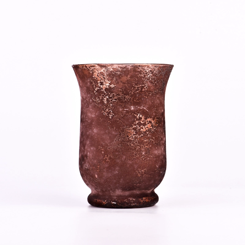 rose copper patina finish glass vase glass candle holder rose copper patina finish glass vase glass candle holder
