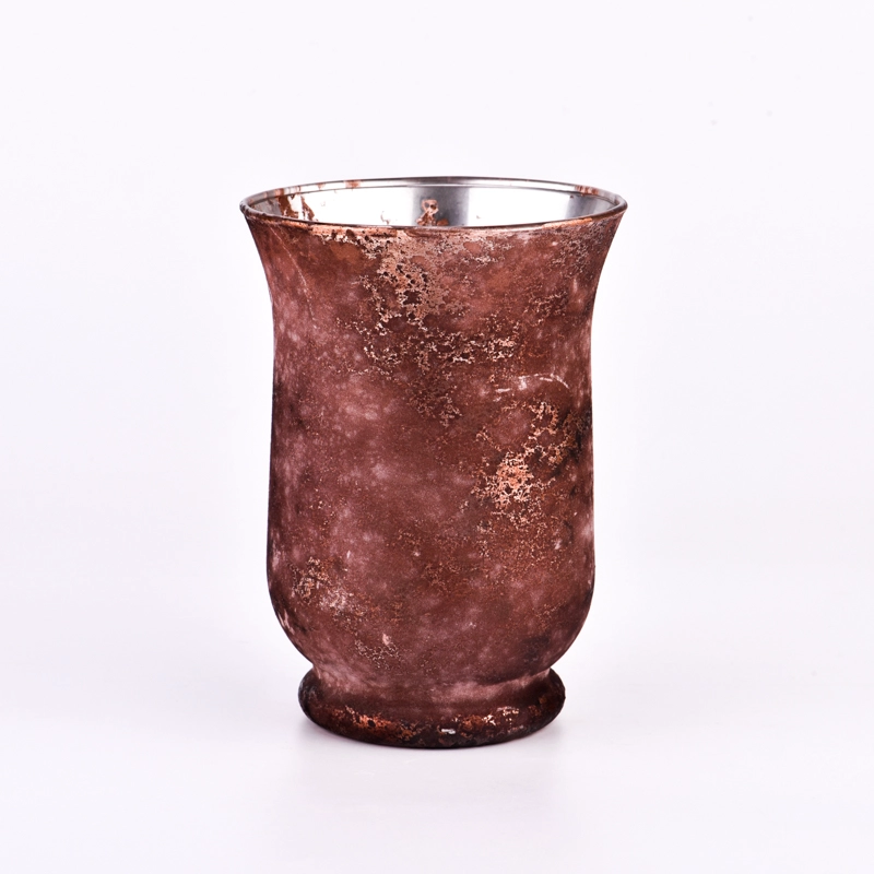 rose copper patina finish glass vase glass candle holder rose copper patina finish glass vase glass candle holder