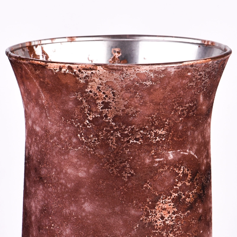 rose copper patina finish glass vase glass candle holder rose copper patina finish glass vase glass candle holder