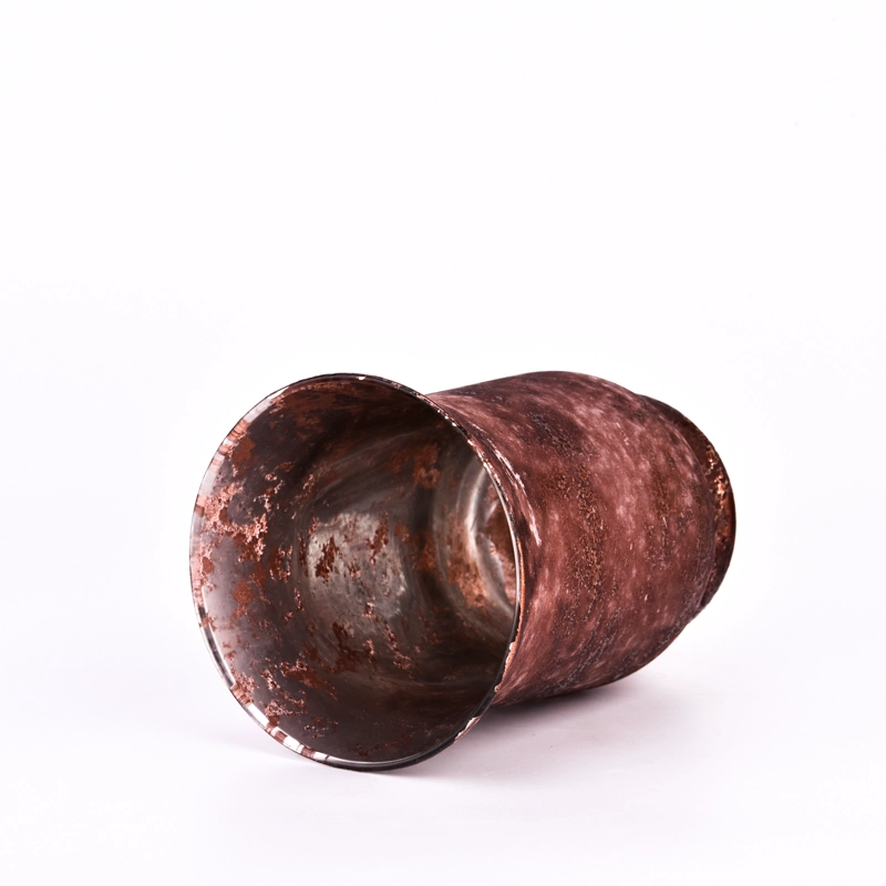 rose copper patina finish glass vase glass candle holder rose copper patina finish glass vase glass candle holder