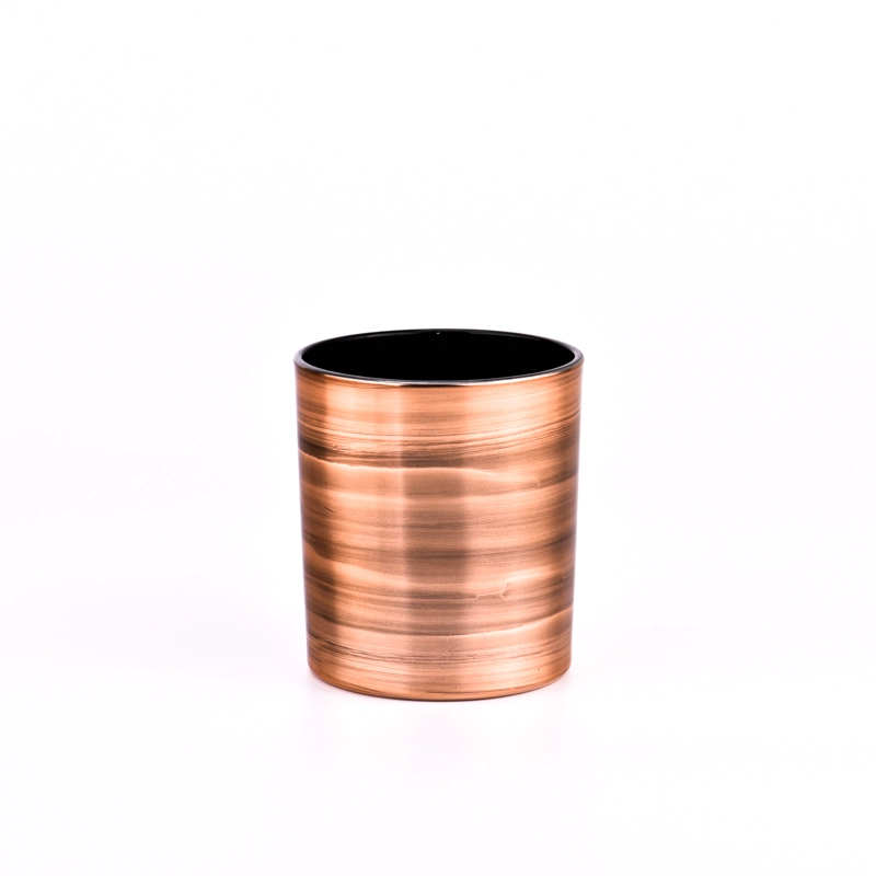 10oz metallic color glass candle jars and holders