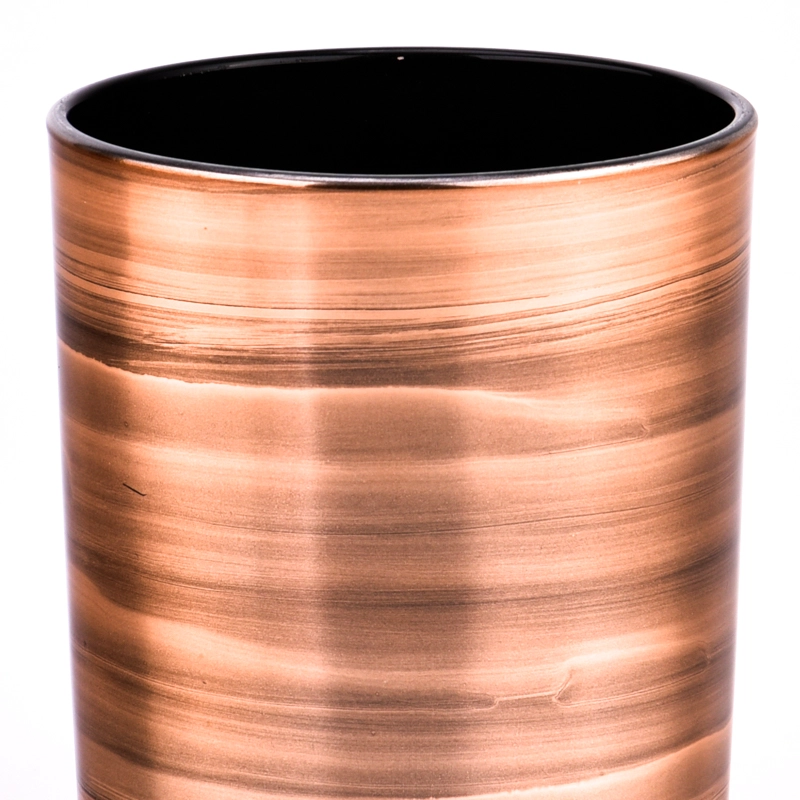 10oz metallic color glass candle jars and holders