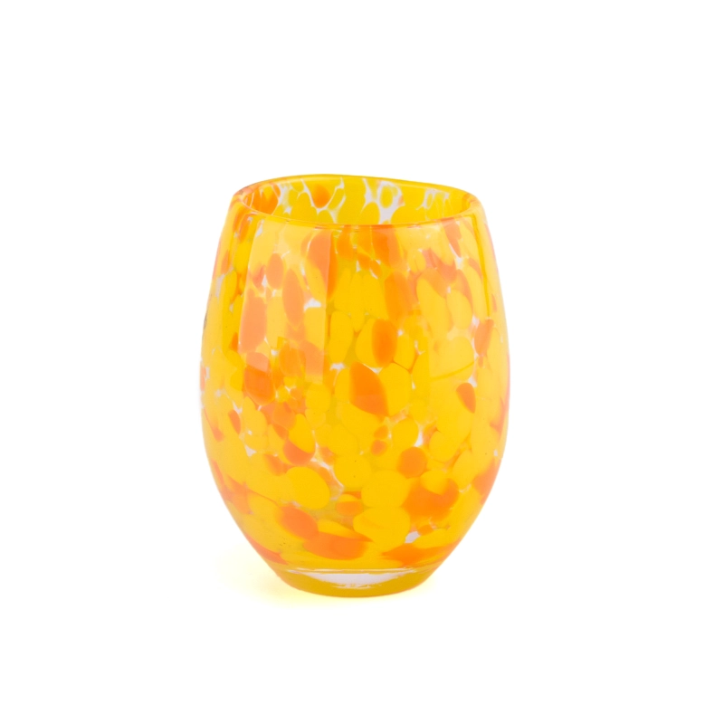 custom colorful glass candle jar with home decor wholesale