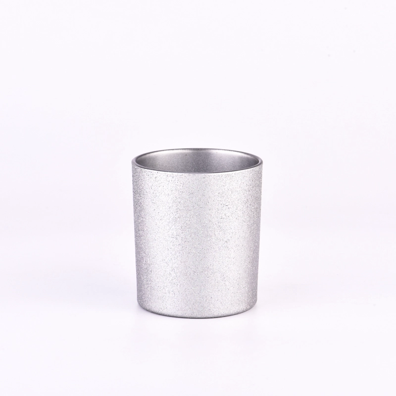 Silver decoration glass jars for candle making wholesale