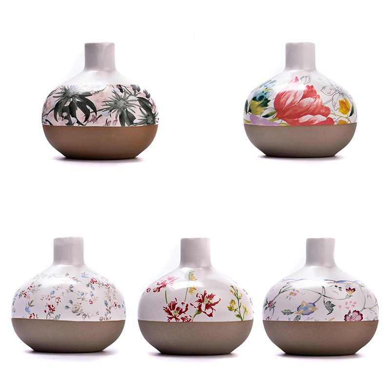 Rainbow ceramic diffuser bottles for home fragrance