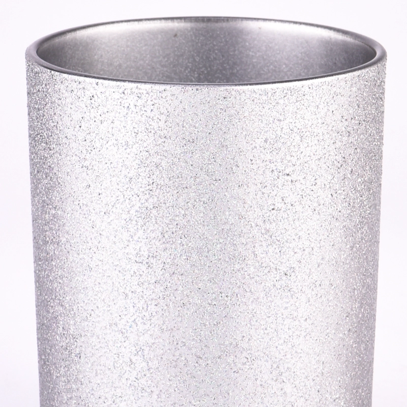 Wholesale luxury silver effect outside on the 2oz -20oz jar for wedding Wholesale luxury silver effect outside on the 2oz -20oz jar for wedding
