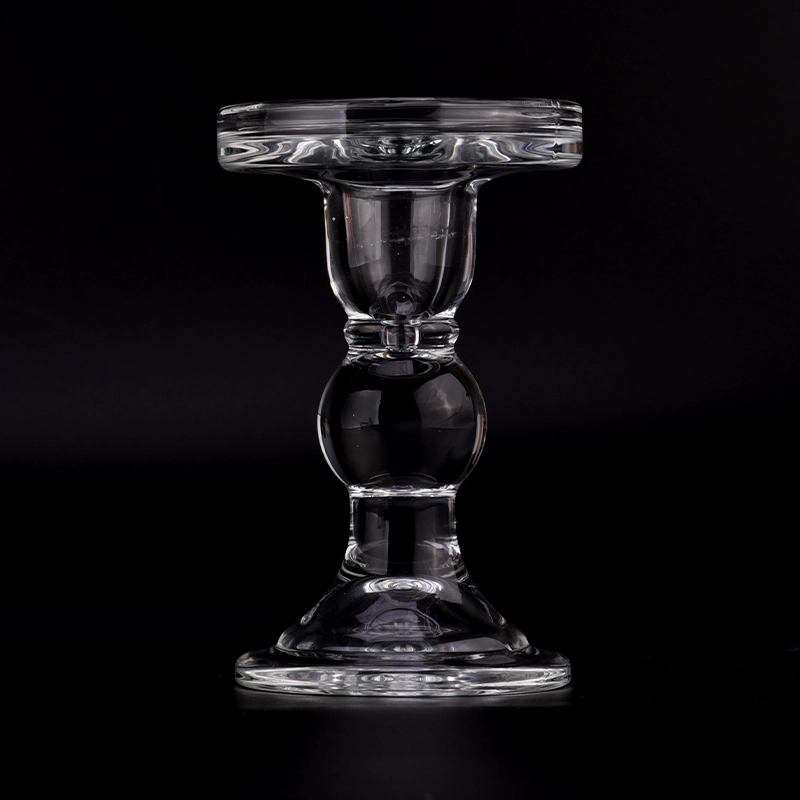Antique clear glass candlestick candle vase holder wedding Antique clear glass candlestick candle vase holder wedding