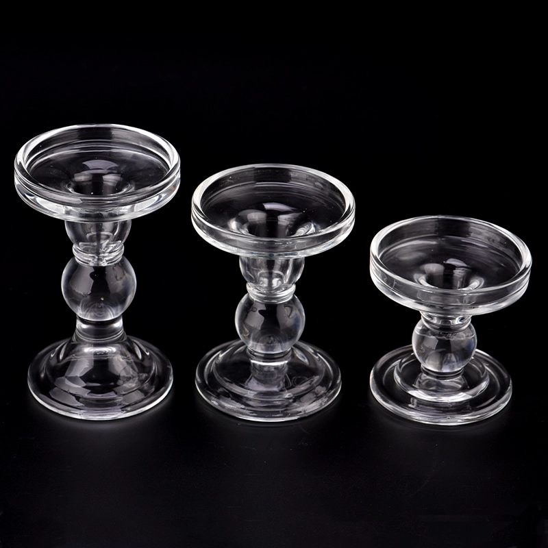 Antique clear glass candlestick candle vase holder wedding Antique clear glass candlestick candle vase holder wedding