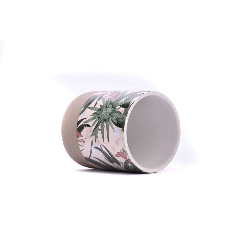 7oz ceramic candle jars and candle holders with decal printing