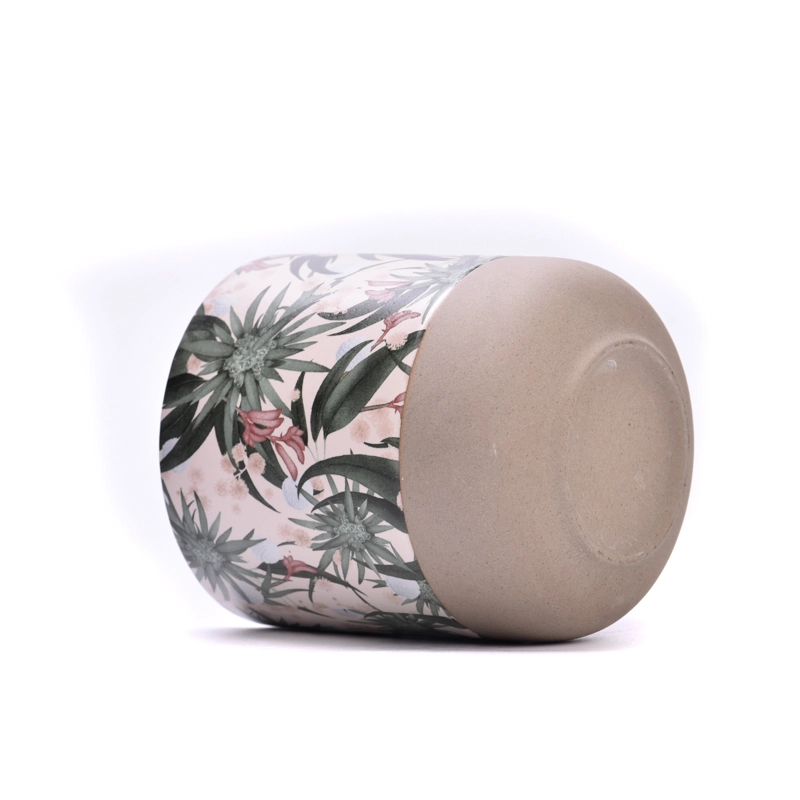 7oz ceramic candle jars and candle holders with decal printing