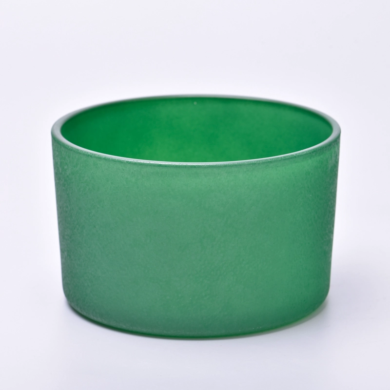Newly christmas green color with rockness effect outside the 2oz-20oz glass candle jar for home deco Newly christmas green color with rockness effect outside the 2oz-20oz glass candle jar for home deco