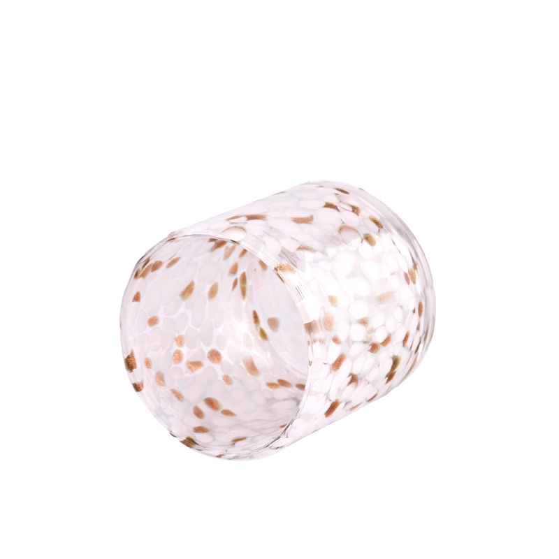Handmade Colorful Spot Glass Candle Jar For Candle Making Supplier
