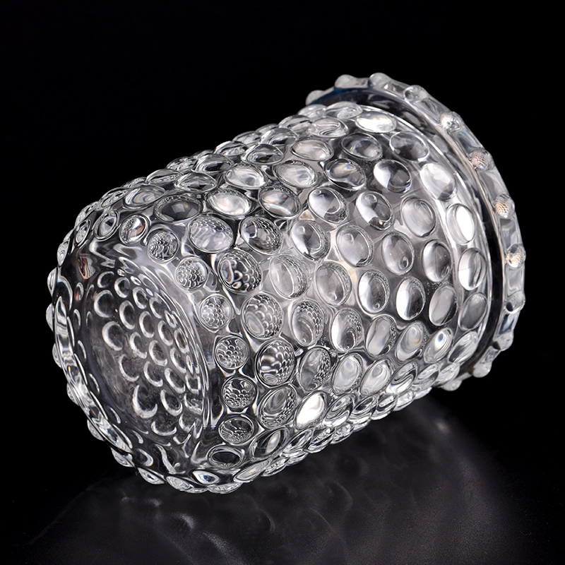 wholesale glass candle jar with lids for soy wax
