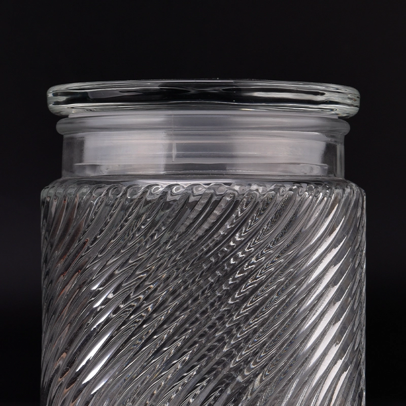 New product 505ml clear luxury glass candle jars with lids
