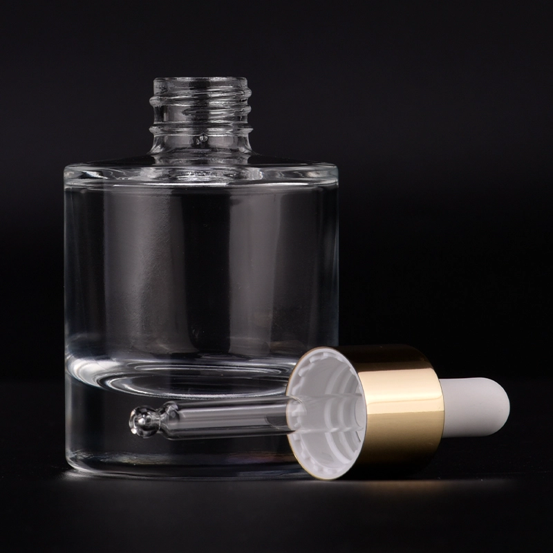 Newly design for luxury 50ml glass bottle with gold dropper for wholesale Newly design for luxury 50ml glass bottle with gold dropper for wholesale