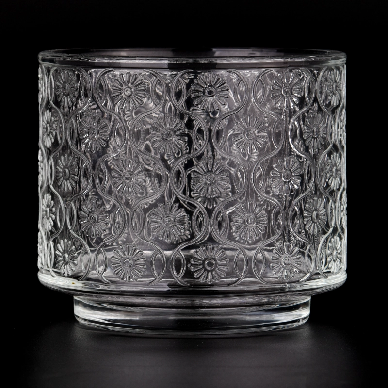 hot sales embossed artwork glass candle jar hot sales embossed artwork glass candle jar