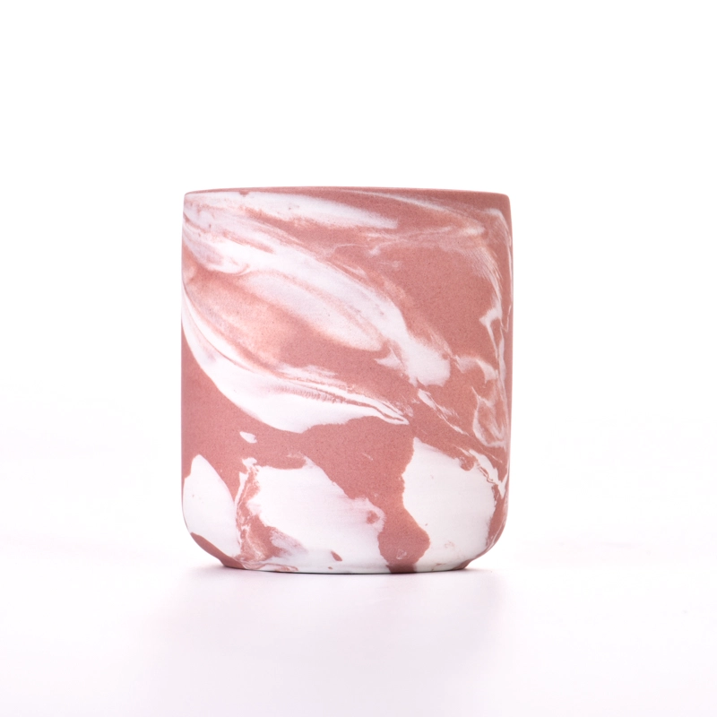 Modern Clay Empty Candle jar Unique Ceramic Candle Jars Home Decoration