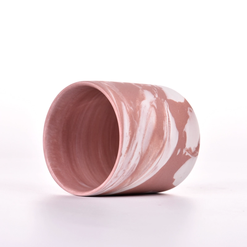 Modern Clay Empty Candle jar Unique Ceramic Candle Jars Home Decoration
