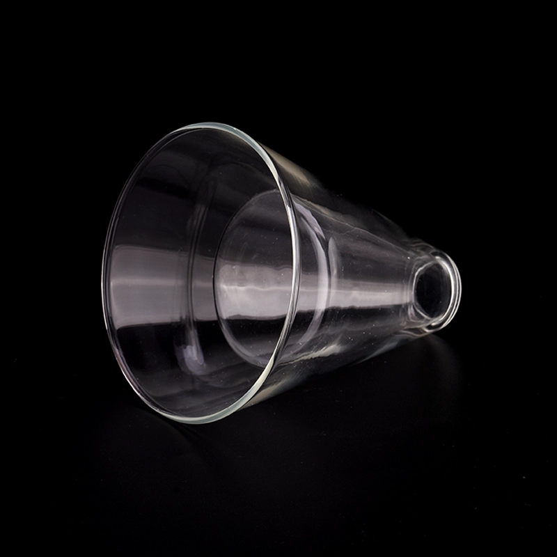 wholesales clear triangle borosilicate glass perfume bottle