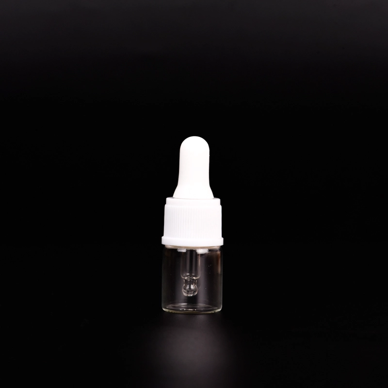 Luxury 5ml oil glass bottle with shiny white dropper for trial for wholesale Luxury 5ml oil glass bottle with shiny white dropper for trial for wholesale