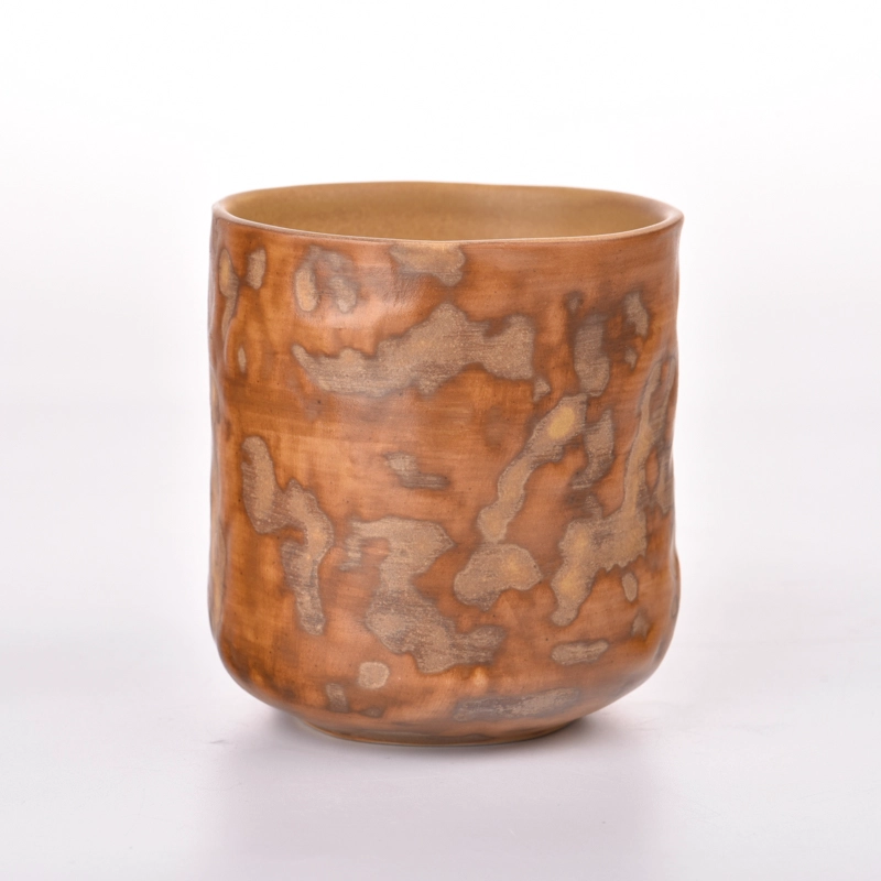 Wholesale empty ceramic candle jar for candle home decoration