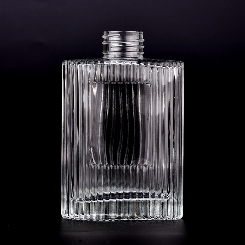 200ml cylinder glass perfume bottle with stripe pattern 200ml cylinder glass perfume bottle with stripe pattern