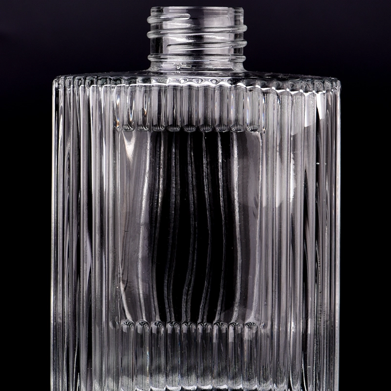 200ml cylinder glass perfume bottle with stripe pattern 200ml cylinder glass perfume bottle with stripe pattern
