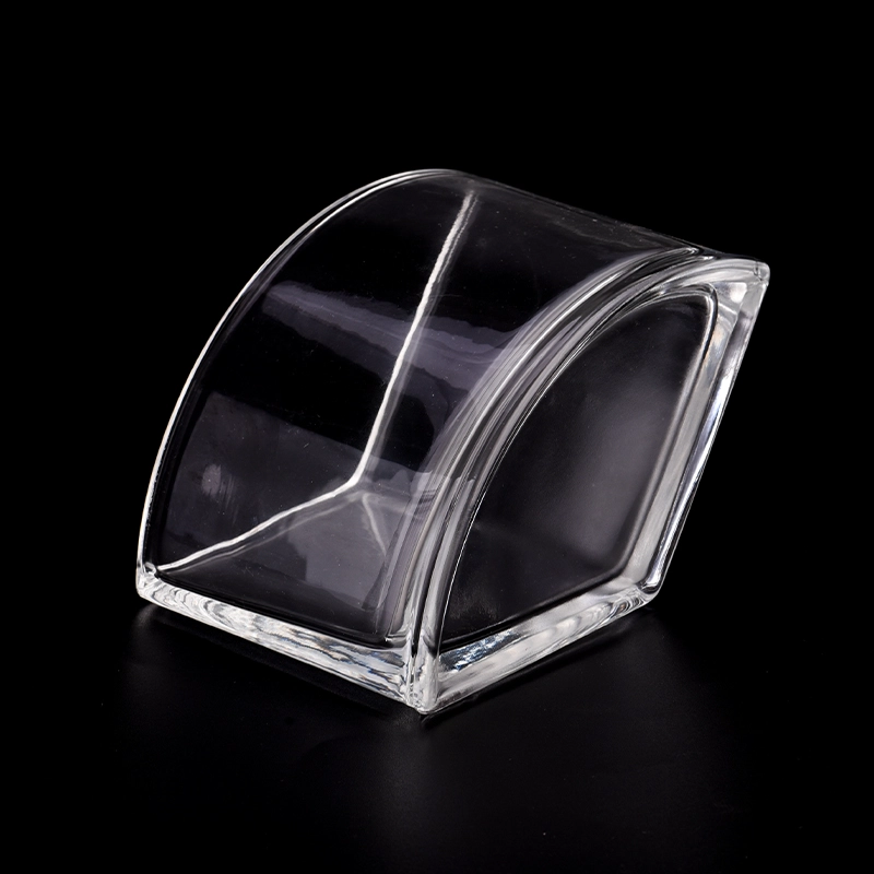 Unique Shape glass candle jars and candle holders for wholesale 