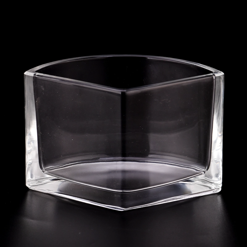 Unique Shape glass candle jars and candle holders for wholesale 