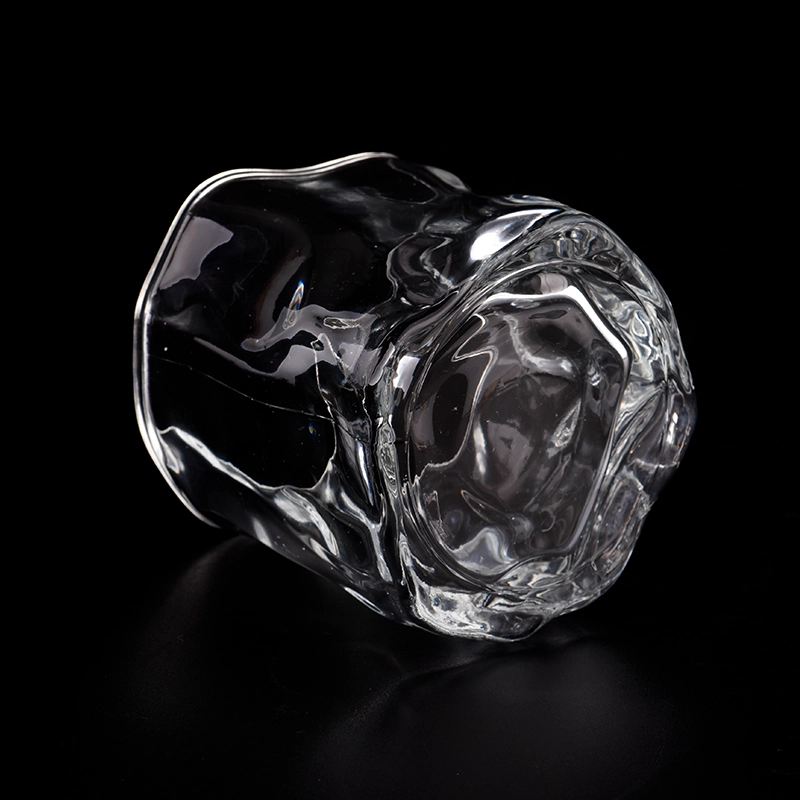 spiral shape glass tumbler Jar for candle making