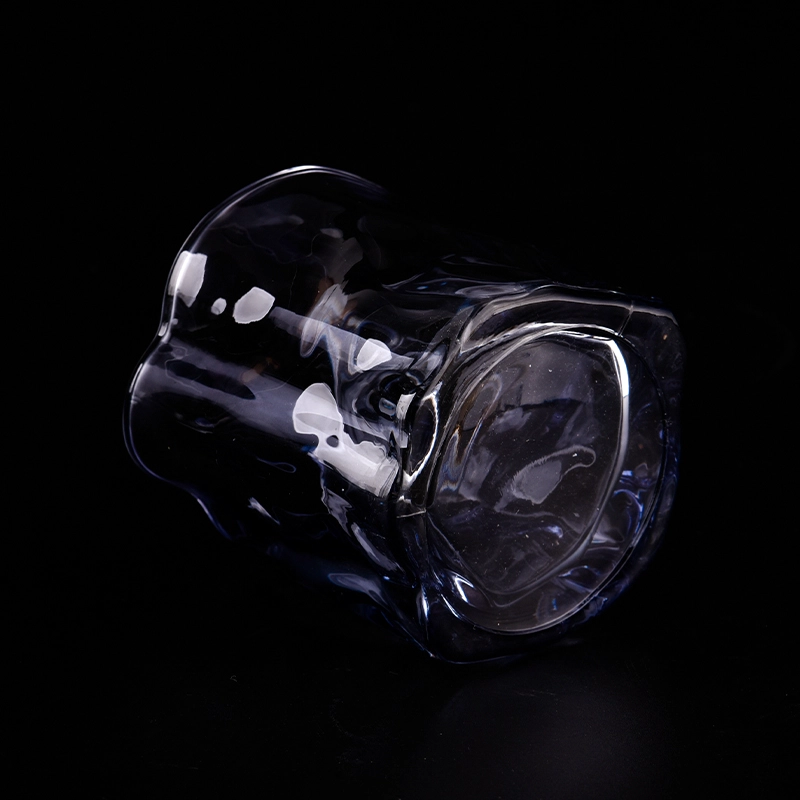 spiral shape glass tumbler Jar for candle making