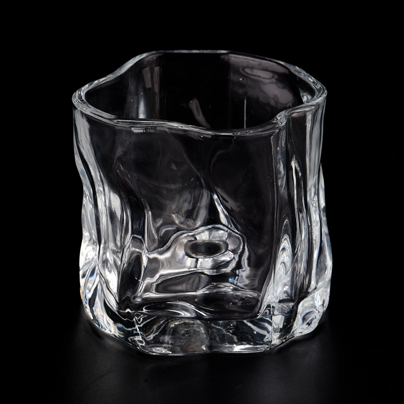 spiral shape glass tumbler Jar for candle making