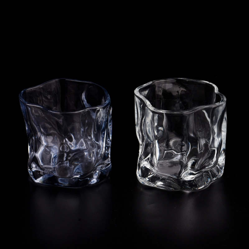 spiral shape glass tumbler Jar for candle making
