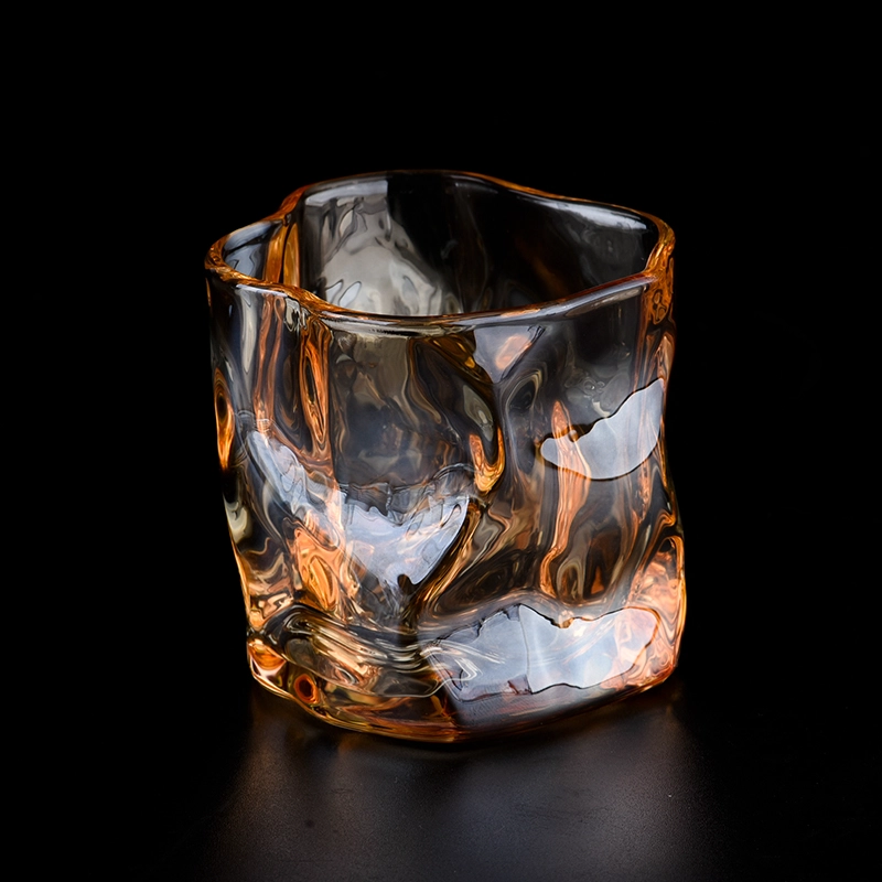 spiral shape glass tumbler Jar for candle making