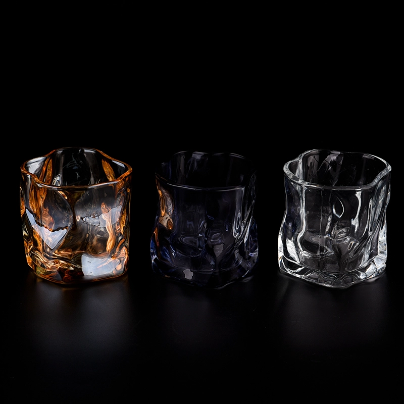 spiral shape glass tumbler Jar for candle making