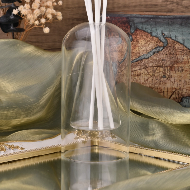 Wholesale double wall round top shape glass reed diffuser bottle for wedding Wholesale double wall round top shape glass reed diffuser bottle for wedding