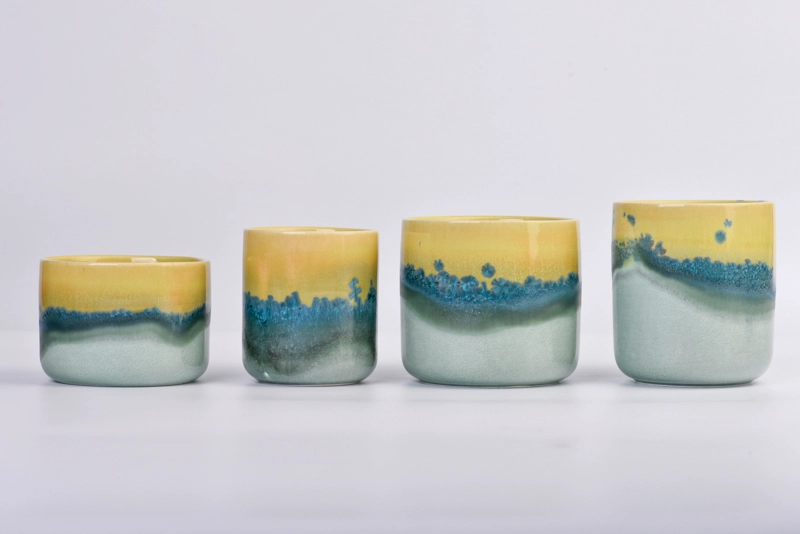 6oz 8oz 10oz 12oz Ceramic Candle Vessels Wholesale Customized Color Candle Ceramic