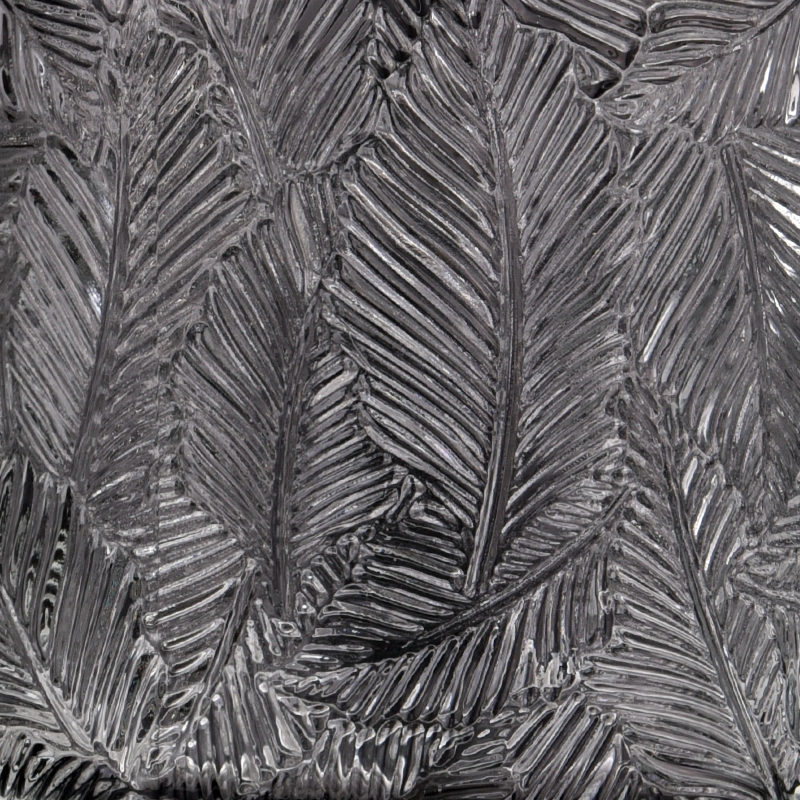 embossed pine pattern glass candle jar