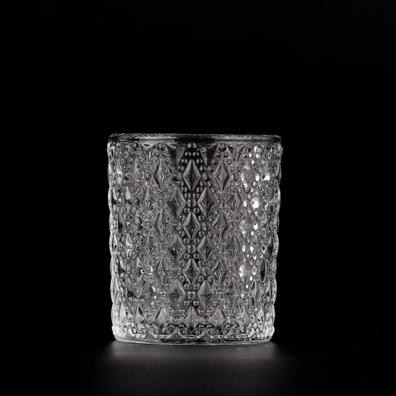 embossed mini glass candle votive jar embossed mini glass candle votive jar