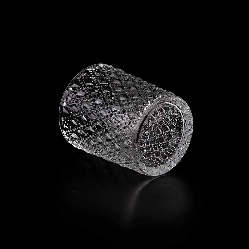 embossed mini glass candle votive jar embossed mini glass candle votive jar