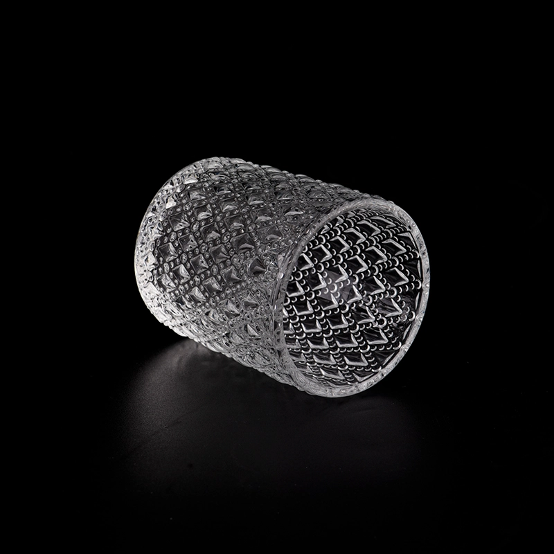 embossed mini glass candle votive jar embossed mini glass candle votive jar