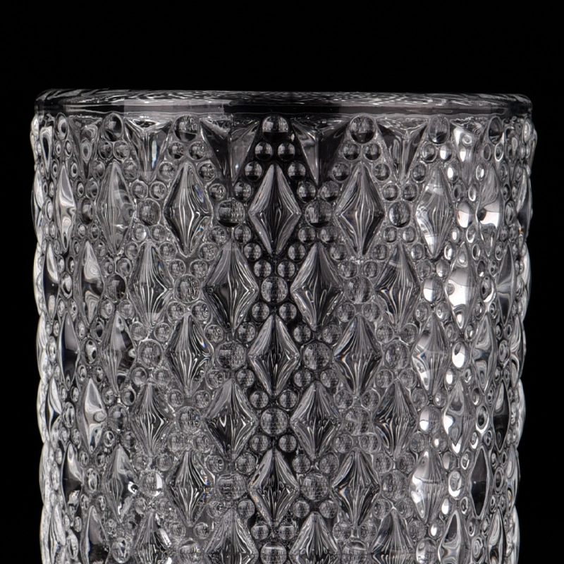 embossed mini glass candle votive jar embossed mini glass candle votive jar